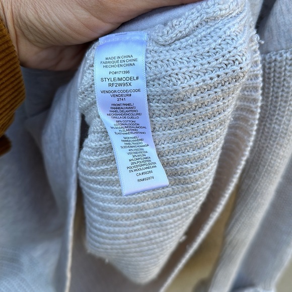 Splendid 🔥 Oversized Sweater With Fleece Crew Neck Gray Sz S - Picture 7 of 7